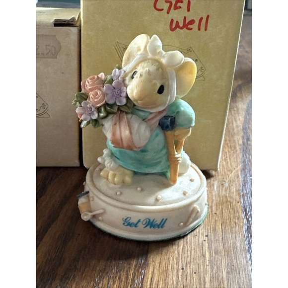 Ganz 1991/2 Little Cheesers Get Well & Mouse Mom Shopping Figurines #05637 05113 - Picture 3 of 6